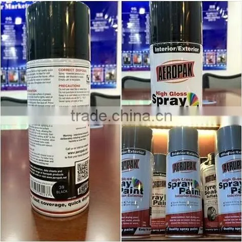 2016 Canton Fair Aeropak Spray Paint Colorful Fast Dry High Glossy Spray Paints for Car photo-5