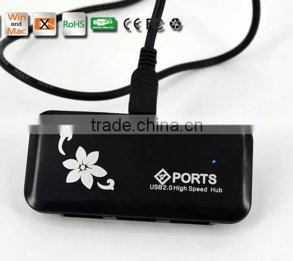 New!!!Portable Slim Shape Low Cost USB2.0 Hub High Speed 4 Ports USB Hub for PC and Laptop photo-4