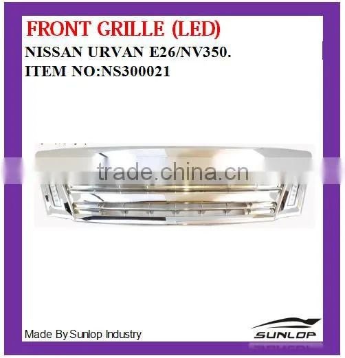 new products auto spare parts front grille LED NS300021 for NS Urvan E26/NV350 2013 up