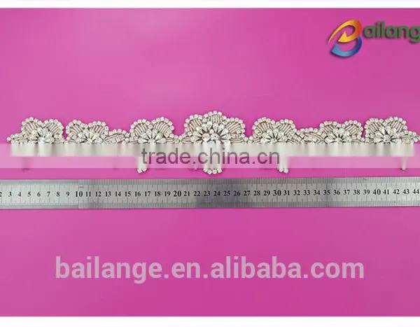 Embroidered Western Wholesale Metal Bride Ladies Fancy Crystal Rhinestone Belt for Wedding Dress photo-3