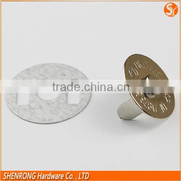 Leather Bag Label Metal Magnetic Button 14 mm Round Shape photo-3