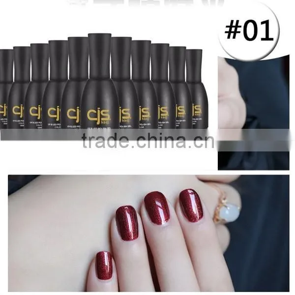 2016 OEM gel polish soak off gel nail polish customized uv/led gel red wine gel nail polish