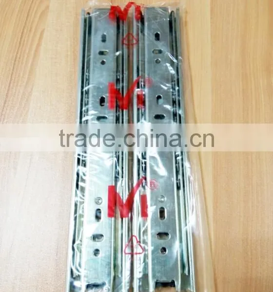 3 Fold 45mm Width Steel Ball Bearing Heavy Duty Drawer Slide photo-5