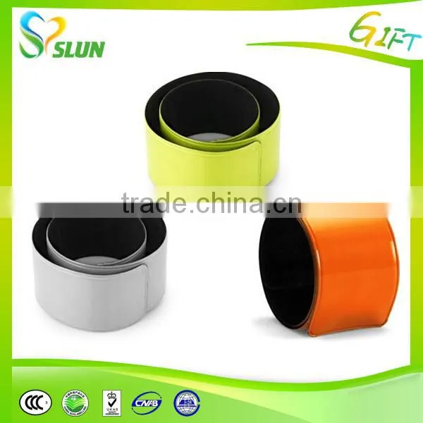 Promotion Customized Silicone Slap Bracelet Reflective Slap Band With Steel Spring photo-2