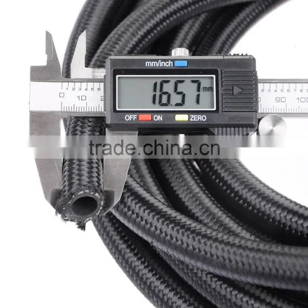 AN -8 AN8 AN08 Stainless Nylon Braided Fuel Line Oil Gas Hose photo-3