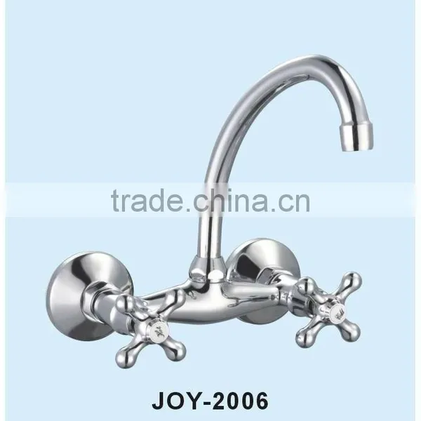 Double Handle Brass ZNIC Kitchen Faucet photo-2