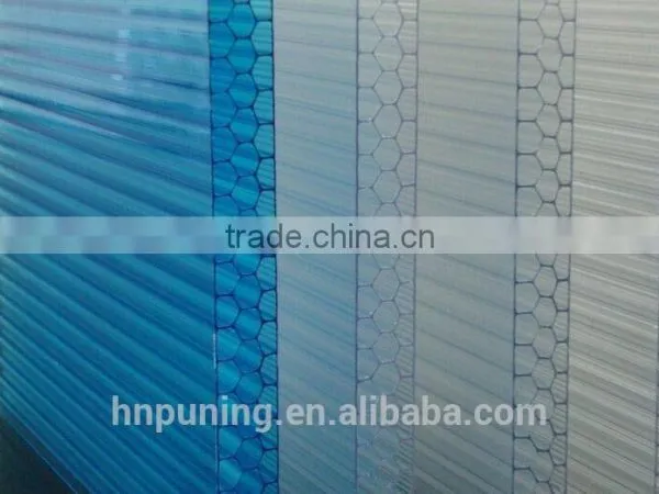 Ten Years Warrenty Waterproof Plastic Polycarbonate pc Hollow Sheet for Greenhouse/roofs/walls photo-2