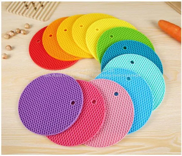 Silicone Honey Comb Design Dish Bowl Mat photo-3
