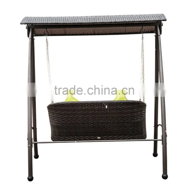 2016 Rattan Swing Chair Garden Patio Swinging Hammock Bench Seat Bed Lounger 3 Seater photo-5
