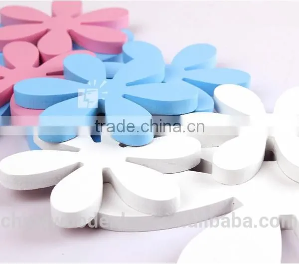 2015 factorymade refined flower shape Wooden wall stickers