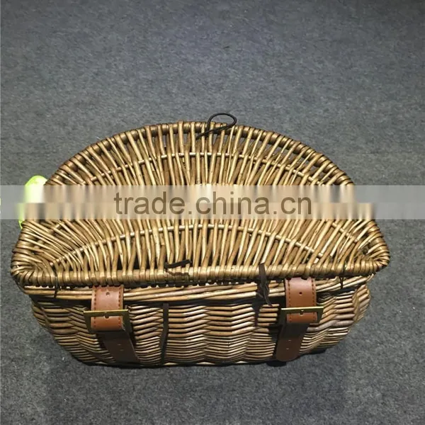 Eco-friendly Handmade Wicker Woven Bicycle Accessories Front Bicycle Basket photo-4