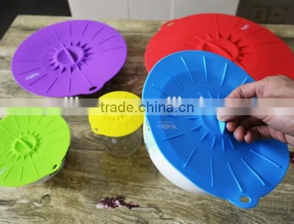 2016 New Universal Silicone Suction Lid Bowl Pan Cooking Pot Lid Silicon Lids Microwave Food Cover Bowl Silicone Lids photo-2
