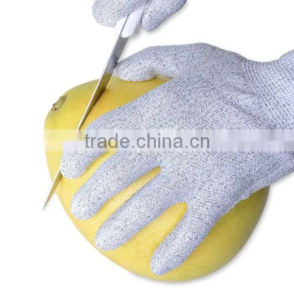 Food Grade HPPE String Knitted Kitchen Safety Gloves Cut Resistant photo-3