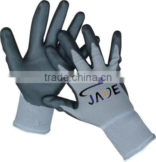 Nitrile Dot Palm Nitrile Foam Coated Work Gloves, Nitrile Coated Gloves, Nylon Gloves photo-2