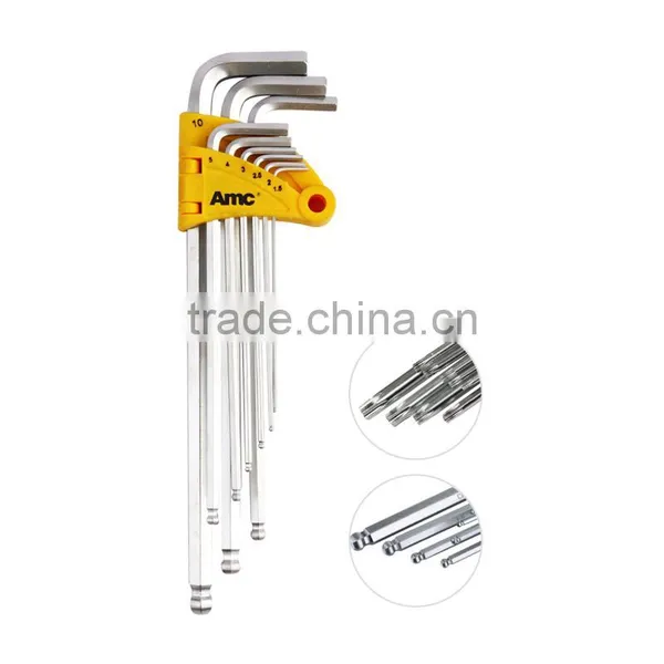 9pcs extra long arm ball point hex key(17072 Wrench Set, Wrench, multifunction)