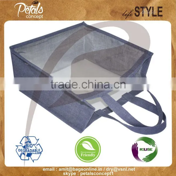 Clear Pvc Tote Bag With Jute - Made by Petals Concept - Promoted by .com photo-4