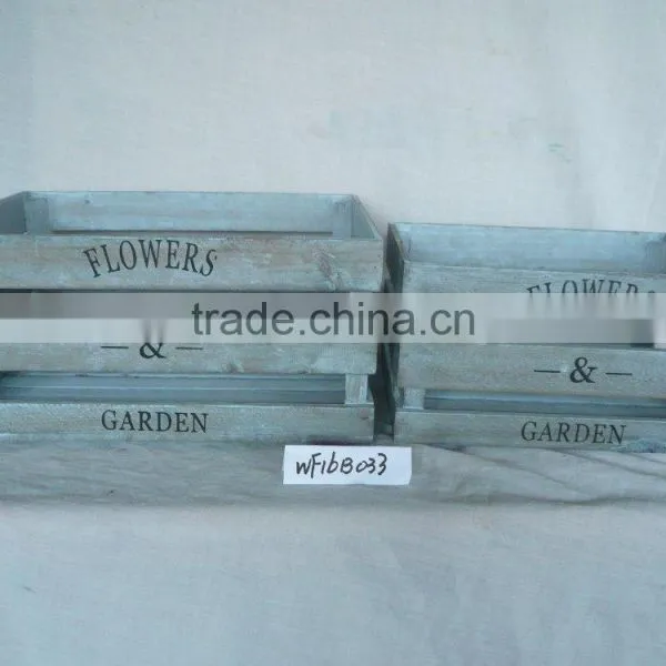 Garden Decorative Wooden Flower Pot With Blackboard photo-2