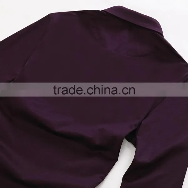 Mens Wholesale Slim Fit Solid Cotton Long Sleeve Polo t Shirt photo-5