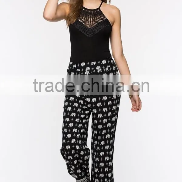 2017 Summer Lady Custom Animal Print Light Weight Pants Hotsale photo-3