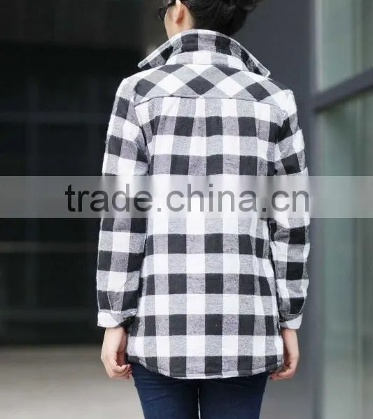 New Wholesale Fashion Comfortable Long Sleeve Plaid Flannel Shirt With Button Down photo-4