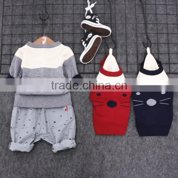 S16709A Wholesale Latest Cotton Knitting Children Kid Sweater for Boys photo-2