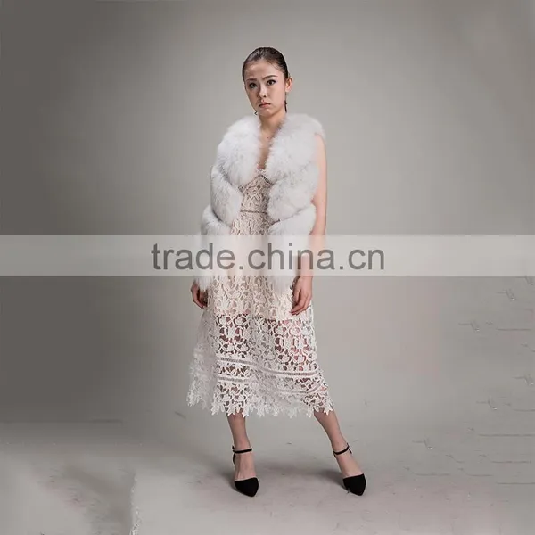 Myfur 2016 Women Fashion Genuine Fox Fur Vest Real Fox Fur Vest Women photo-6