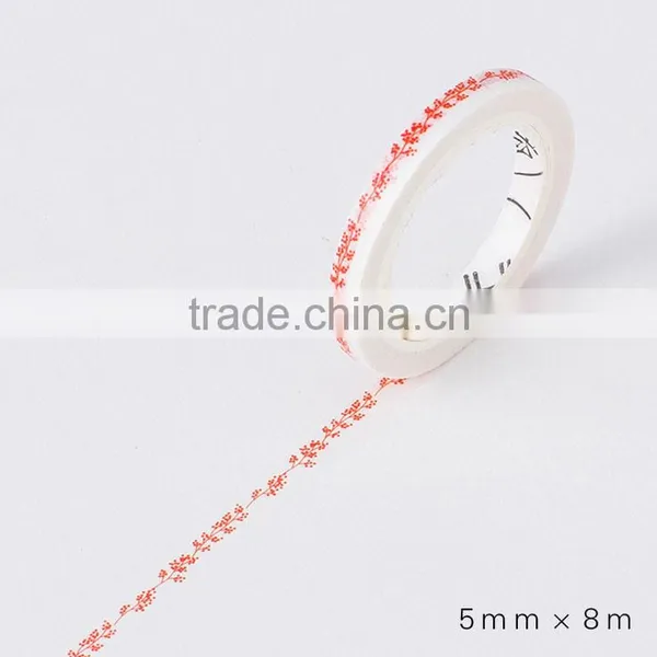 5mm*8m Japan Washi Tape Customizable Thin Type Adhesive Paper Tape Planner Accessories photo-3