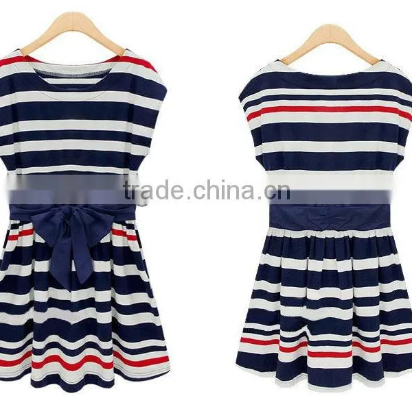Latest Elegant Casual Cotton Striped Stylish African Dresses photo-3