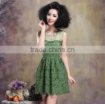 Latest Elegant African Short Summer Lace Mesh Dresses