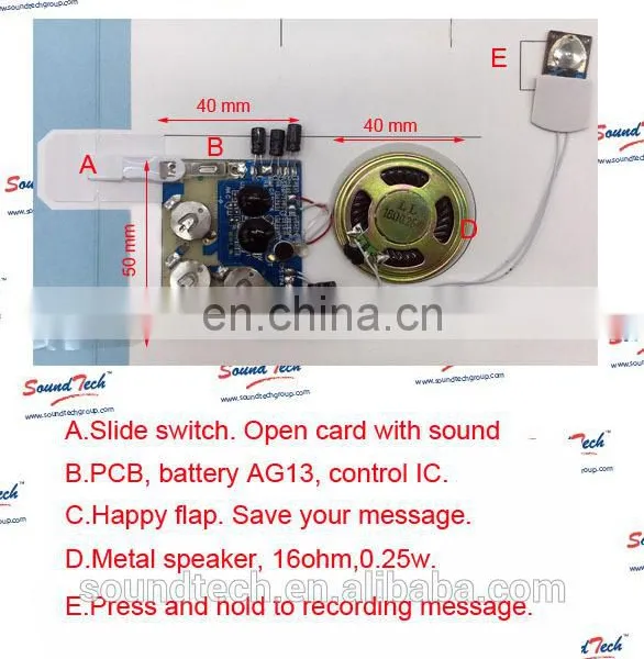 Tact Switch Trigger Pre-recordable Sound Module photo-6