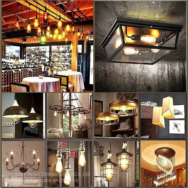 Vintage Light Bulb ST64 3W Edison LED Bulb 250LM Repalce 25W Incandescent Lamp photo-5