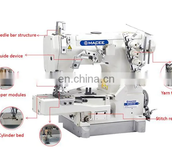 MC 600-02 HIGH-SPEED CYLINDER-BED INTERLOCK SEWING MACHINE WITH TAPE BINDING(EDGE ROLLIING photo-2