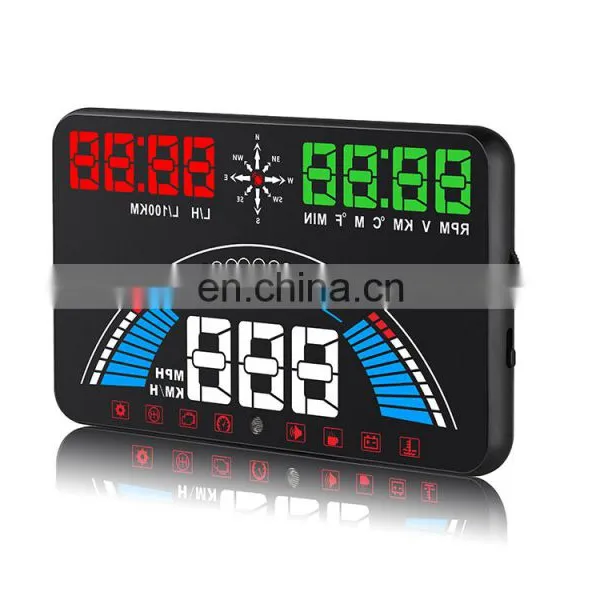 Car HUD OBD II OBD2 Head Up Display Projector Overspeed Voltage Alarm Water Temperature Rotating Speed Multifunction Display photo-2
