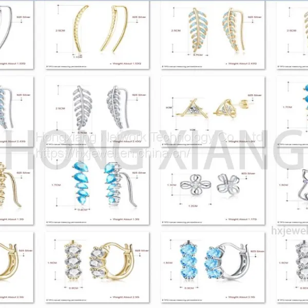 Branded Jewelry Style Fashion S925 Earrings Set