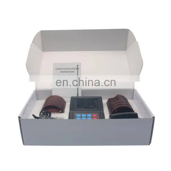 Restaurant Wireless Paging Queuing System 1 Transmitter 10 Coaster Pagers for Guest Waiter Calling photo-2