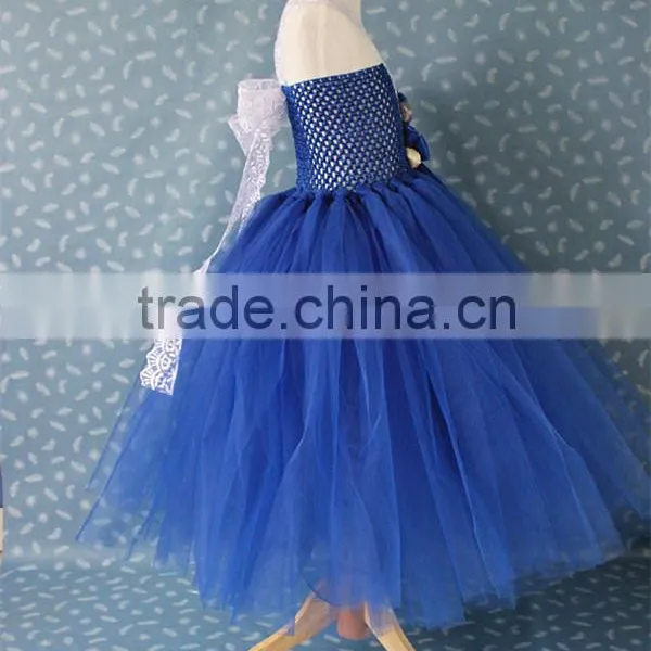 Kids New Elsa Dress Movie Formal Dress and Snowflake Fabric for Elsa photo-3