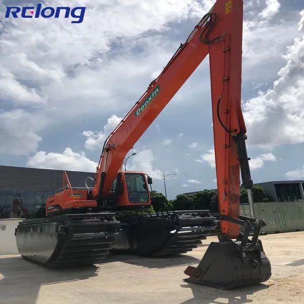 High Quality Amphibious Crawler Excavator With Pontoon Dredging Excavator photo-3