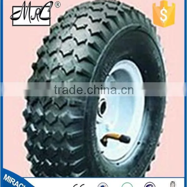 CHINA Supplier Small Rubber Wagon Wheel Two Wheel Wheelbarrow Wheel 4.10 / 3.50-4 photo-4
