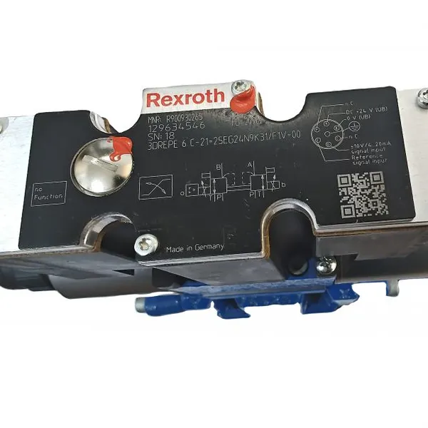 Rxeroth New 4WRZE10W6-50-7X/6EG24N9K31/F1D3V R900939922 Proportional Solenoid Hydraulic Flow Control Valve R900939922 photo-2