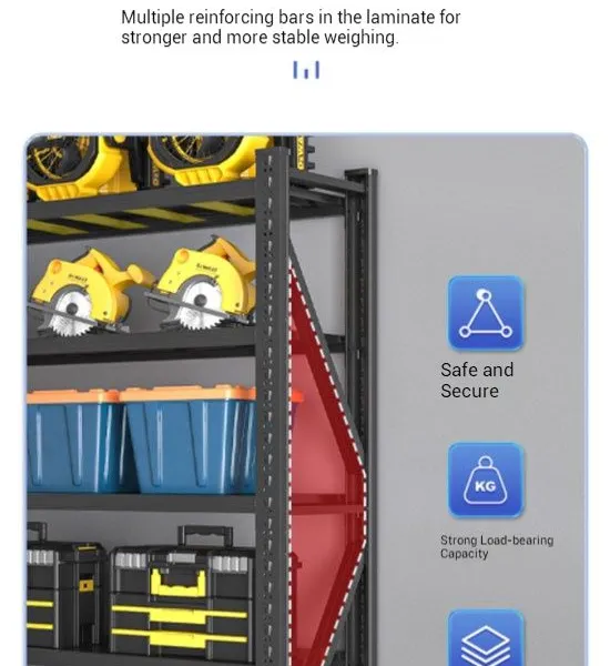 400kg Load Capacity Industrial Racking System - Warehouse Heavy Duty Storage Unit With Butterfly Hole Plug-In Design photo-5