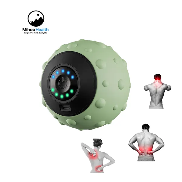 Portable Vibration Massage Yoga Ball for Back Neck Pain Relief MH-8627
