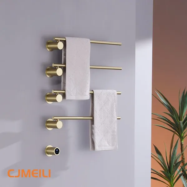 Bathroom Electric Heated Towel Rack, Towel Warmer for Bathroom, Wall Mounted Stainless Steel,2 Colours photo-2