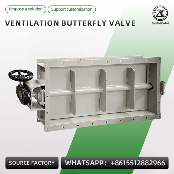 Electric Ventilation Butterfly Valve Heavy Duty Air Duct Control Valve for Industrial Ventilation photo-4