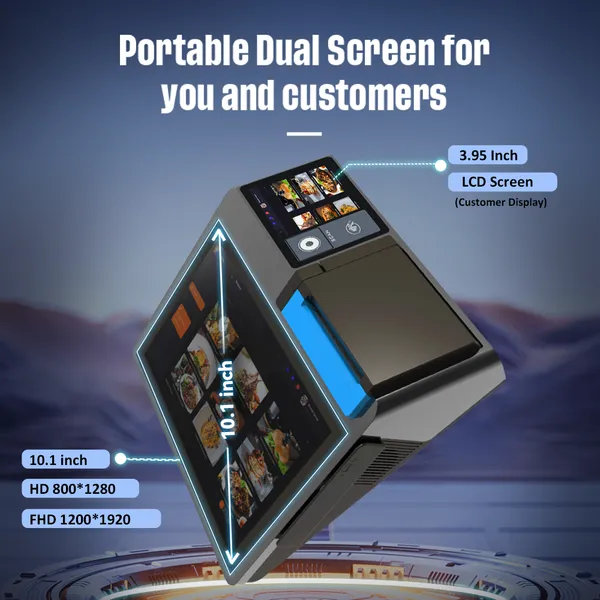 Handheld Mobile POS PDA Terminal, Android 13,Touch Screen Supports 4G WiFi Bluetooth, Perfect to Manage Queues, Online, Mobile & Takeaway Orders photo-2