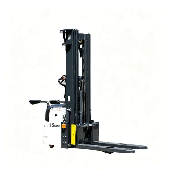 Sit Down New Forklift 1.5 Ton 4.5m Portable Small Mini Hydraulic Triple Mast Pallet Electric Stacker photo-4