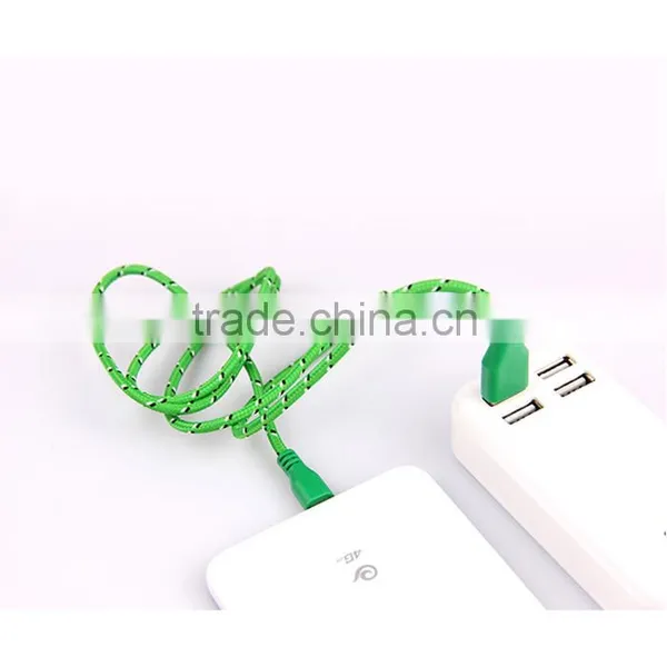 HOT 1M/2M/3M Nylon Fabric Braided Micro Data Sync USB Cable photo-4