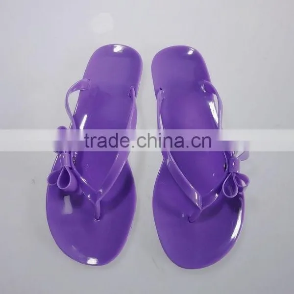 2015 New Fashion Flower Ladies Pvc Slipper photo-4