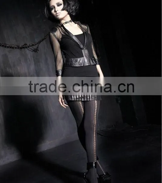 Punk Leather-strip Short Skirt Q-187 From Punk Rave