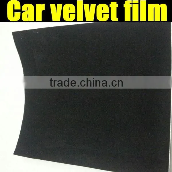 Black Velvet Car Vinyl Wrapping 1.35*15m