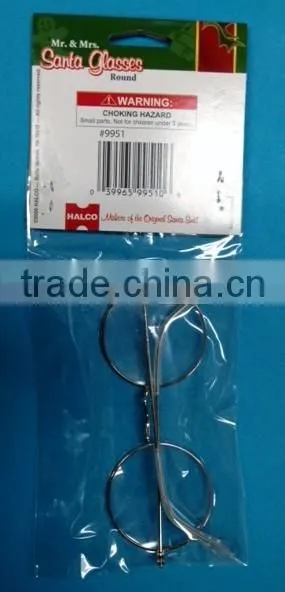 Metal Quality Chirstmas Santa Glasses,round and Square Shape photo-2